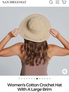 San Diego Hat Women's Crochet Sun Hat in Natural